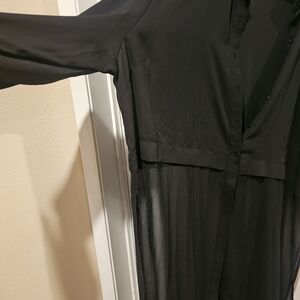 New York & Company Black Button-Down Shirt